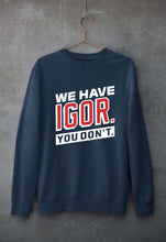 Load image into Gallery viewer, Igor Unisex Sweatshirt for Men/Women-Navy Blue-Ektarfa.online