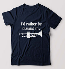 Load image into Gallery viewer, Trumpet Love T-Shirt for Men-Navy Blue-Ektarfa.online