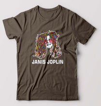 Load image into Gallery viewer, Janis Joplin T-Shirt for Men-Olive Green-Ektarfa.online