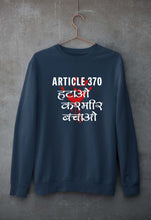 Load image into Gallery viewer, Article 370 Unisex Sweatshirt for Men/Women-Navy Blue-Ektarfa.online