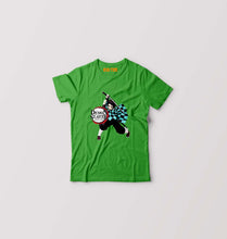 Load image into Gallery viewer, Demon Slayer Kids T-Shirt for Boy/Girl-Flag Green-Ektarfa.online