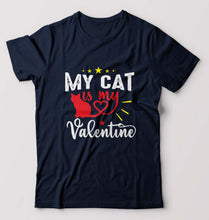 Load image into Gallery viewer, Cat T-Shirt for Men-Navy Blue-Ektarfa.online