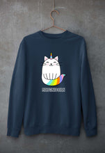 Load image into Gallery viewer, Cat Unicorn Unisex Sweatshirt for Men/Women-Navy Blue-Ektarfa.online
