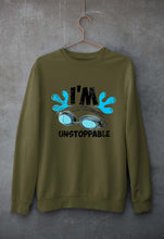 Load image into Gallery viewer, Swimming Unisex Sweatshirt for Men/Women-Olive Green-Ektarfa.online