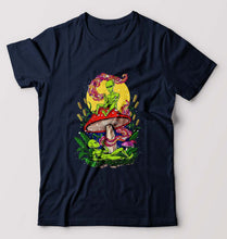 Load image into Gallery viewer, Trippy Psychedelic Weed Stoned T-Shirt for Men-Navy Blue-Ektarfa.online