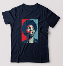Load image into Gallery viewer, Nina Simone T-Shirt for Men-Navy Blue-Ektarfa.online