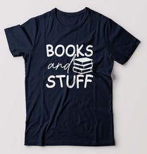 Load image into Gallery viewer, Books T-Shirt for Men-Navy Blue-Ektarfa.online