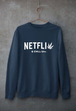 Load image into Gallery viewer, Netflix Weed & Chill Unisex Sweatshirt for Men/Women-Navy Blue-Ektarfa.online