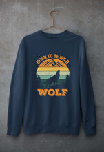 Load image into Gallery viewer, Wolf Unisex Sweatshirt for Men/Women-Navy Blue-Ektarfa.online