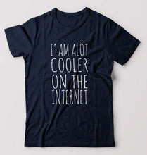 Load image into Gallery viewer, Internet T-Shirt for Men-Navy Blue-Ektarfa.online
