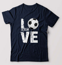 Load image into Gallery viewer, Love Football T-Shirt for Men-Navy Blue-Ektarfa.online