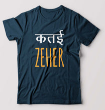 Load image into Gallery viewer, Katai Zeher(Zakir Khan) T-Shirt for Men-Petrol Blue-Ektarfa.online