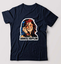 Load image into Gallery viewer, Janis Joplin T-Shirt for Men-Navy Blue-Ektarfa.online