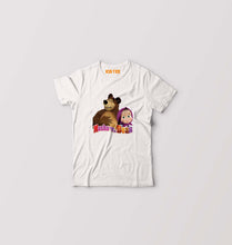 Load image into Gallery viewer, Masha and the Bear Kids T-Shirt for Boy/Girl-White-Ektarfa.online