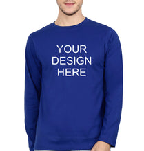 Load image into Gallery viewer, Customized-Custom-Personalized Full Sleeves T-Shirt for Men-Royal Blue-Ektarfa.online