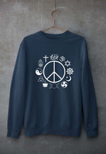 Load image into Gallery viewer, Peace Religious Symbols Unisex Sweatshirt for Men/Women-Navy Blue-Ektarfa.online