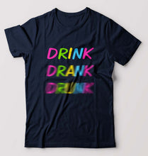 Load image into Gallery viewer, Drink Alcoholic T-Shirt for Men-Navy Blue-Ektarfa.online