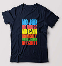 Load image into Gallery viewer, Oh Shit Funny T-Shirt for Men-Navy Blue-Ektarfa.online