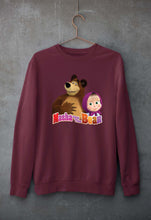 Load image into Gallery viewer, Masha and the Bear Unisex Sweatshirt for Men/Women-Maroon-Ektarfa.online