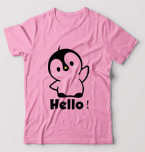 Load image into Gallery viewer, Penguin Hello T-Shirt for Men-Light Baby Pink-Ektarfa.online