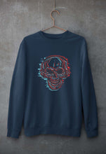 Load image into Gallery viewer, Skull Unisex Sweatshirt for Men/Women-Navy Blue-Ektarfa.online