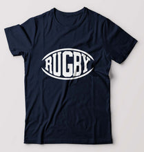 Load image into Gallery viewer, Rugby T-Shirt for Men-Navy Blue-Ektarfa.online