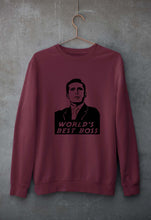 Load image into Gallery viewer, Michael Scott Best Boss Unisex Sweatshirt for Men/Women-maroon-Ektarfa.online