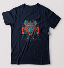 Load image into Gallery viewer, Fox Wolf T-Shirt for Men-Navy Blue-Ektarfa.online