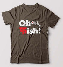 Load image into Gallery viewer, Fish Funny T-Shirt for Men-Olive Green-Ektarfa.online