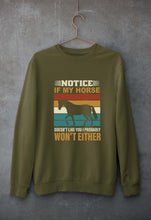 Load image into Gallery viewer, Horse Unisex Sweatshirt for Men/Women-Olive Green-Ektarfa.online