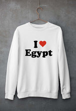 Load image into Gallery viewer, I Love Egypt Unisex Sweatshirt for Men/Women-White-Ektarfa.online
