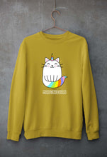 Load image into Gallery viewer, Cat Unicorn Unisex Sweatshirt for Men/Women-Mustard Yellow-Ektarfa.online