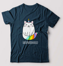 Load image into Gallery viewer, Cat Unicorn T-Shirt for Men-Petrol Blue-Ektarfa.online