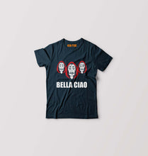 Load image into Gallery viewer, Money Heist Bella Ciao Kids T-Shirt for Boy/Girl-Petrol Blue-Ektarfa.online