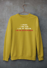 Load image into Gallery viewer, Entrepreneur Unisex Sweatshirt for Men/Women-Mustard Yellow-Ektarfa.online