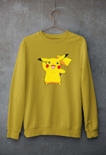 Load image into Gallery viewer, Pikachu Unisex Sweatshirt for Men/Women-Mustard Yellow-Ektarfa.online