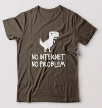 Load image into Gallery viewer, Internet T-Shirt for Men-Olive Green-Ektarfa.online