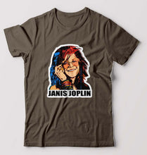 Load image into Gallery viewer, Janis Joplin T-Shirt for Men-Olive Green-Ektarfa.online