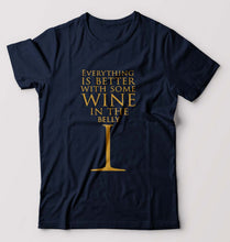 Load image into Gallery viewer, GOT Game Of Thrones Wine In The Belly T-Shirt for Men-Navy Blue-Ektarfa.online