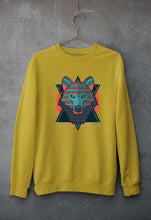 Load image into Gallery viewer, Fox Wolf Unisex Sweatshirt for Men/Women-Mustard Yellow-Ektarfa.online