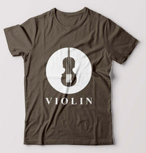 Load image into Gallery viewer, Violin T-Shirt for Men-Olive Green-Ektarfa.online