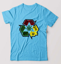 Load image into Gallery viewer, Weed T-Shirt for Men-Light Blue-Ektarfa.online