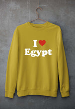 Load image into Gallery viewer, I Love Egypt Unisex Sweatshirt for Men/Women-Mustard yellow-Ektarfa.online