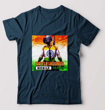 Load image into Gallery viewer, Battlegrounds Mobile India (BGMI) T-Shirt for Men-Petrol Blue-Ektarfa.online