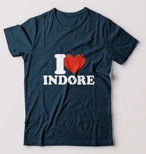 Load image into Gallery viewer, I Love Indore T-Shirt for Men-Petrol Blue-Ektarfa.online