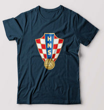 Load image into Gallery viewer, Croatia Football T-Shirt for Men-Petrol Blue-Ektarfa.online