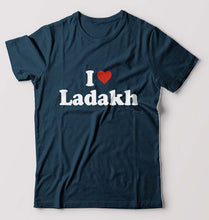 Load image into Gallery viewer, I Love Ladakh T-Shirt for Men-Petrol Blue-Ektarfa.online