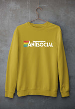 Load image into Gallery viewer, AntiSocial Unisex Sweatshirt for Men/Women-mustard yellow-Ektarfa.online