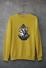 Load image into Gallery viewer, Psychedelic Ganesha Unisex Sweatshirt for Men/Women-Mustard Yellow-Ektarfa.online