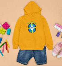 Load image into Gallery viewer, Brazil Football Kids Hoodie for Boy/Girl-Mustard Yellow-Ektarfa.online
